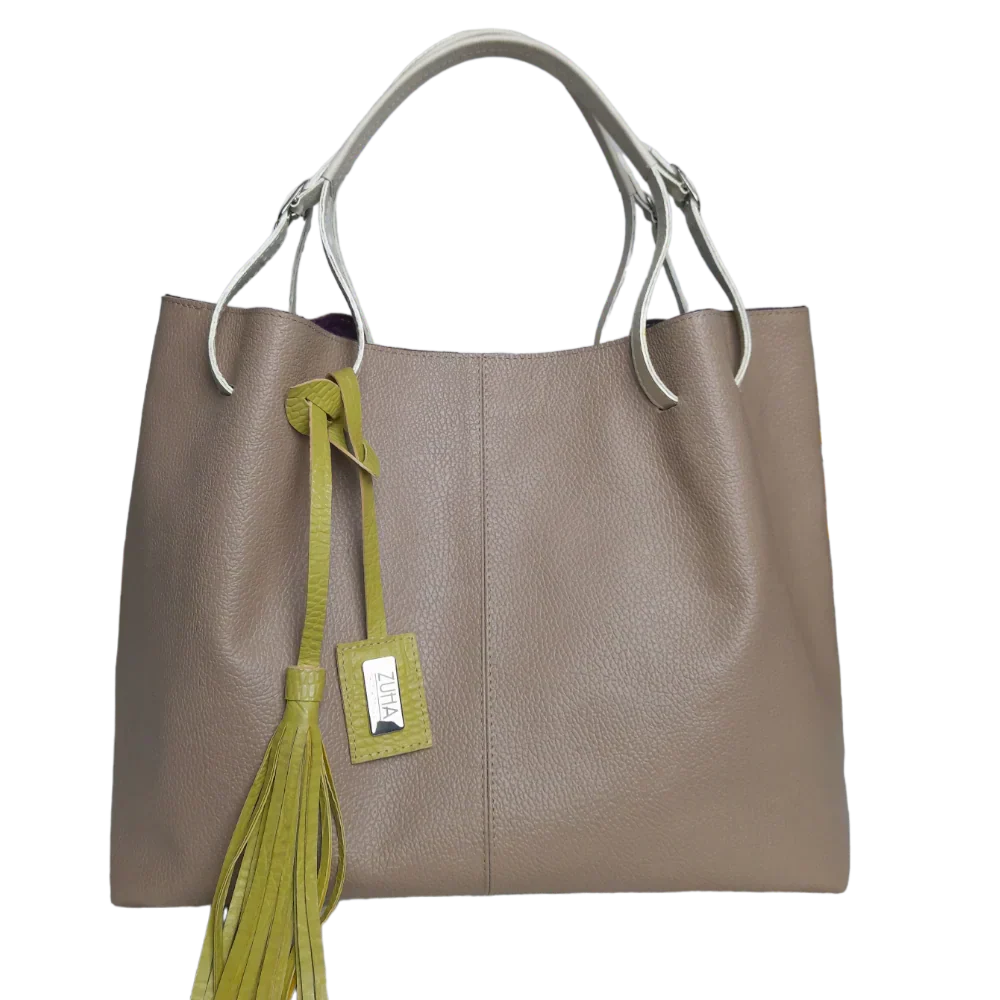 Bolso de mano Adelle Taupe para mujer de cuero