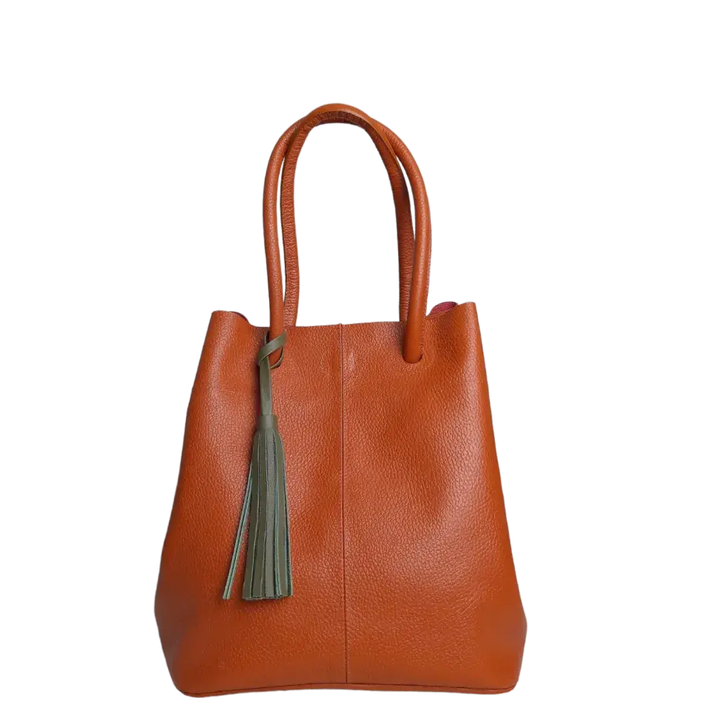 Bolso de cuero para damas Brigitte Naranja