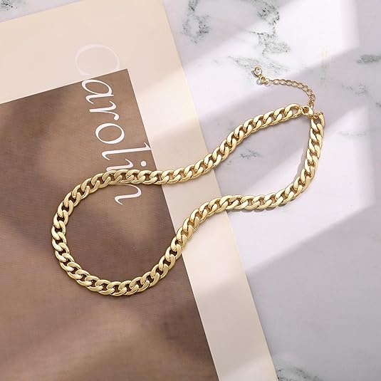 Collar con eslabones cubanos gruesos | Oro