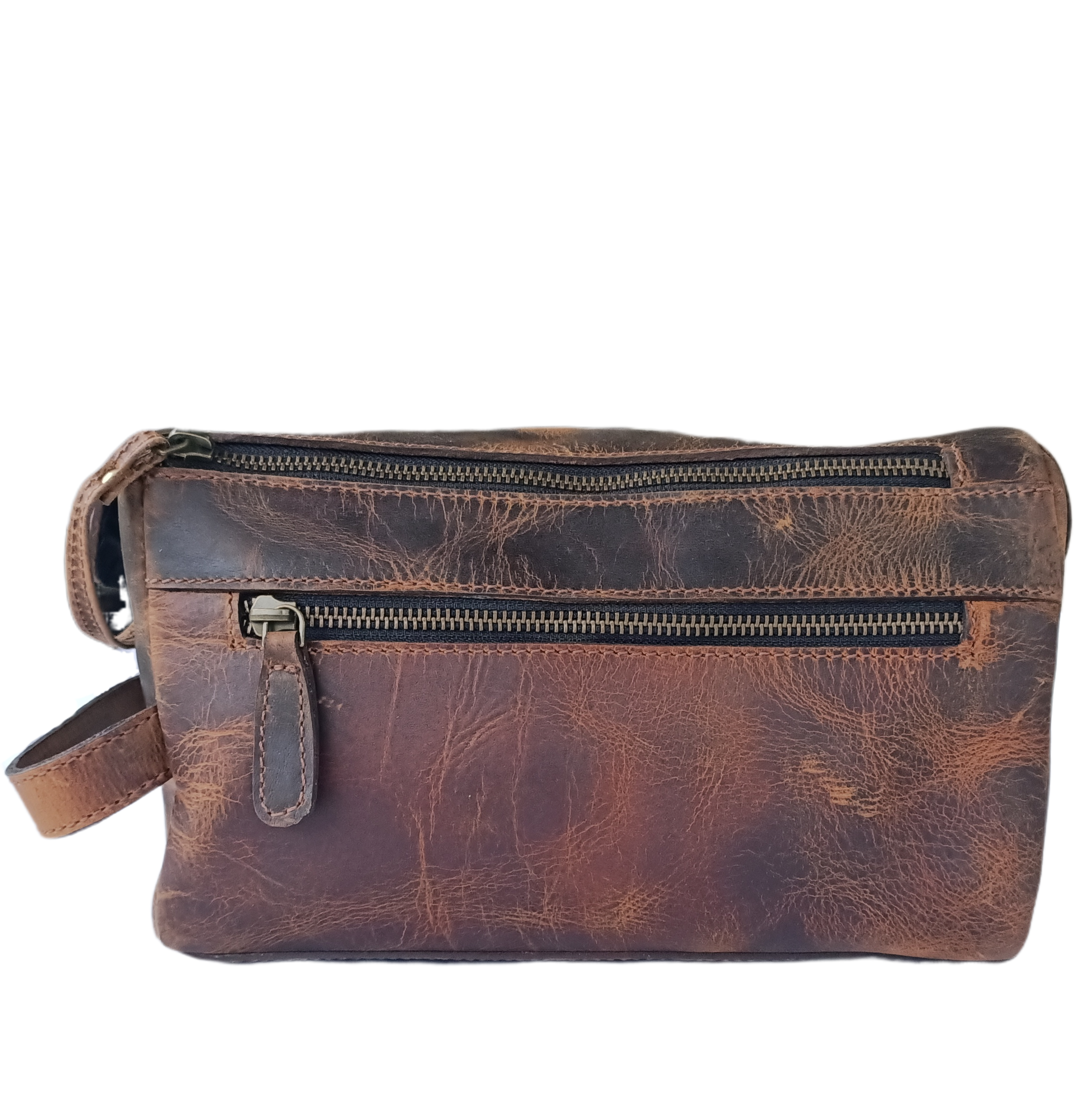Bolsa de Aseo en Color Marrón Caza
