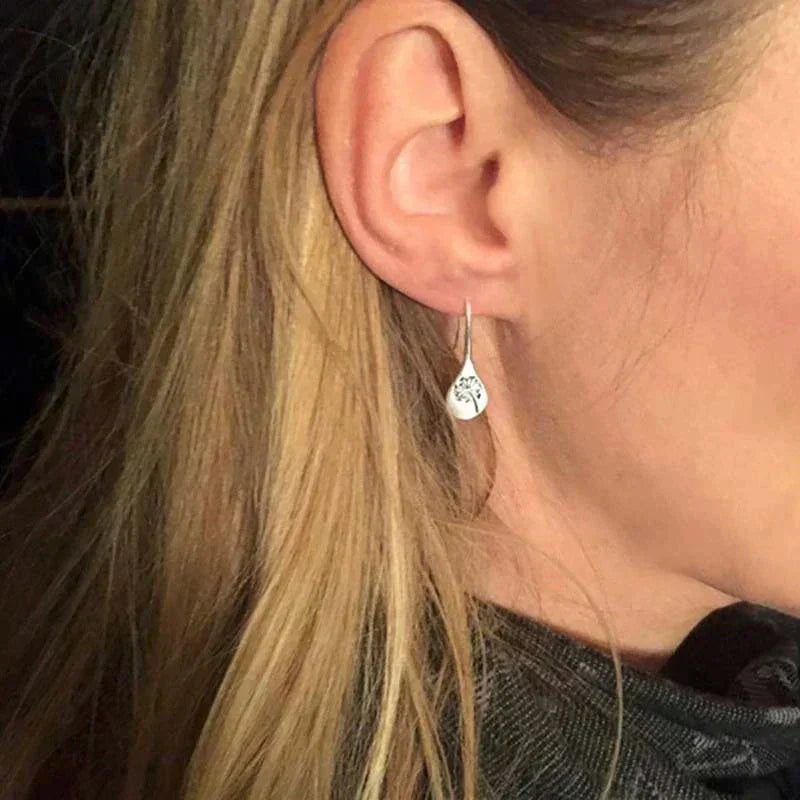Pendientes de Flores de Plata Vintage