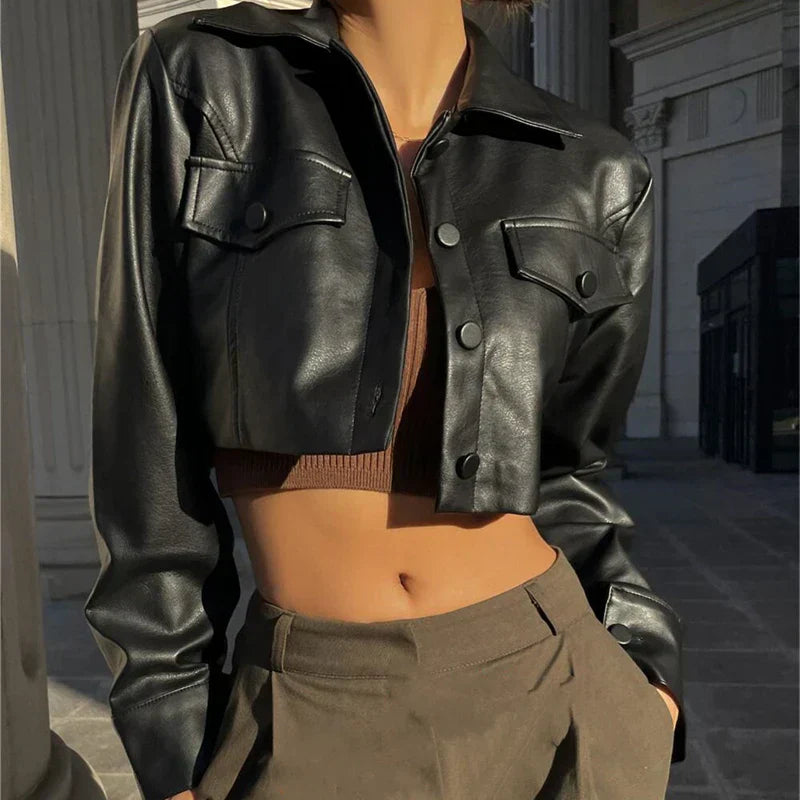 Elisa | Chaqueta de piel sintética elegante