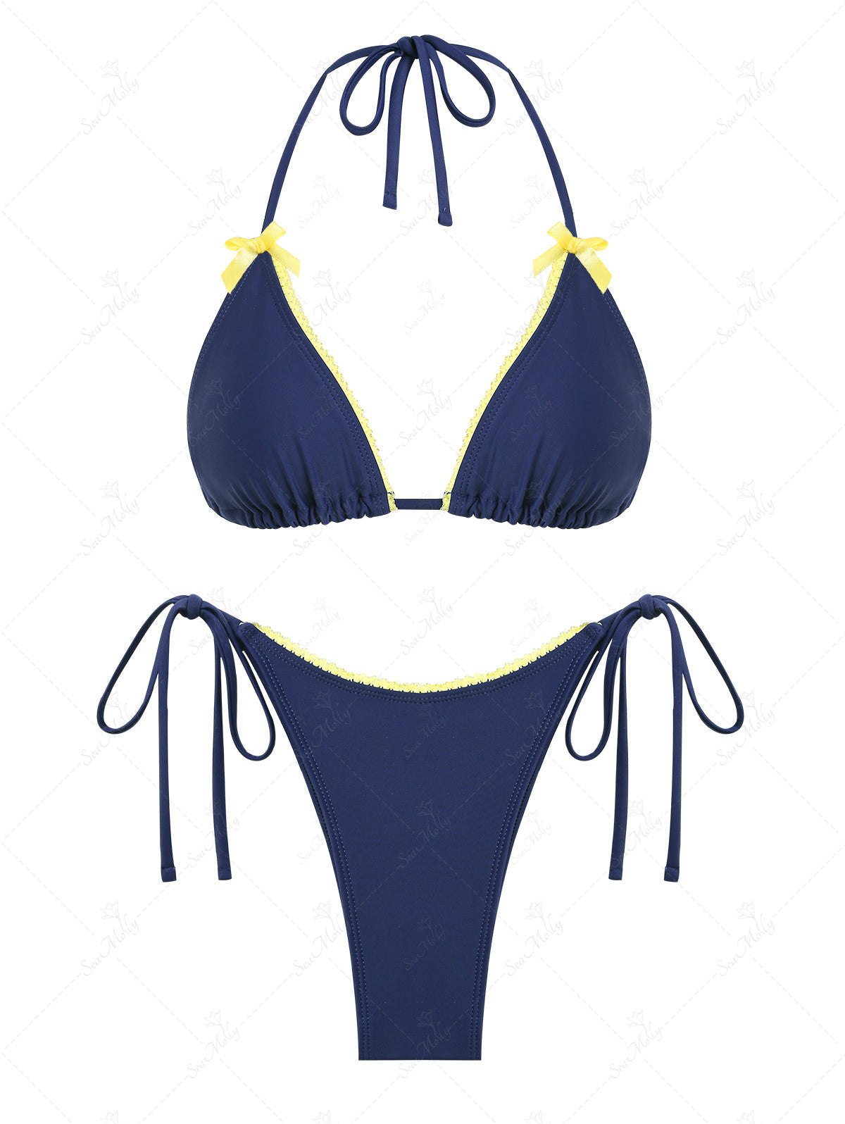 Diana | Bikini de tiras triangulares con lazo halter