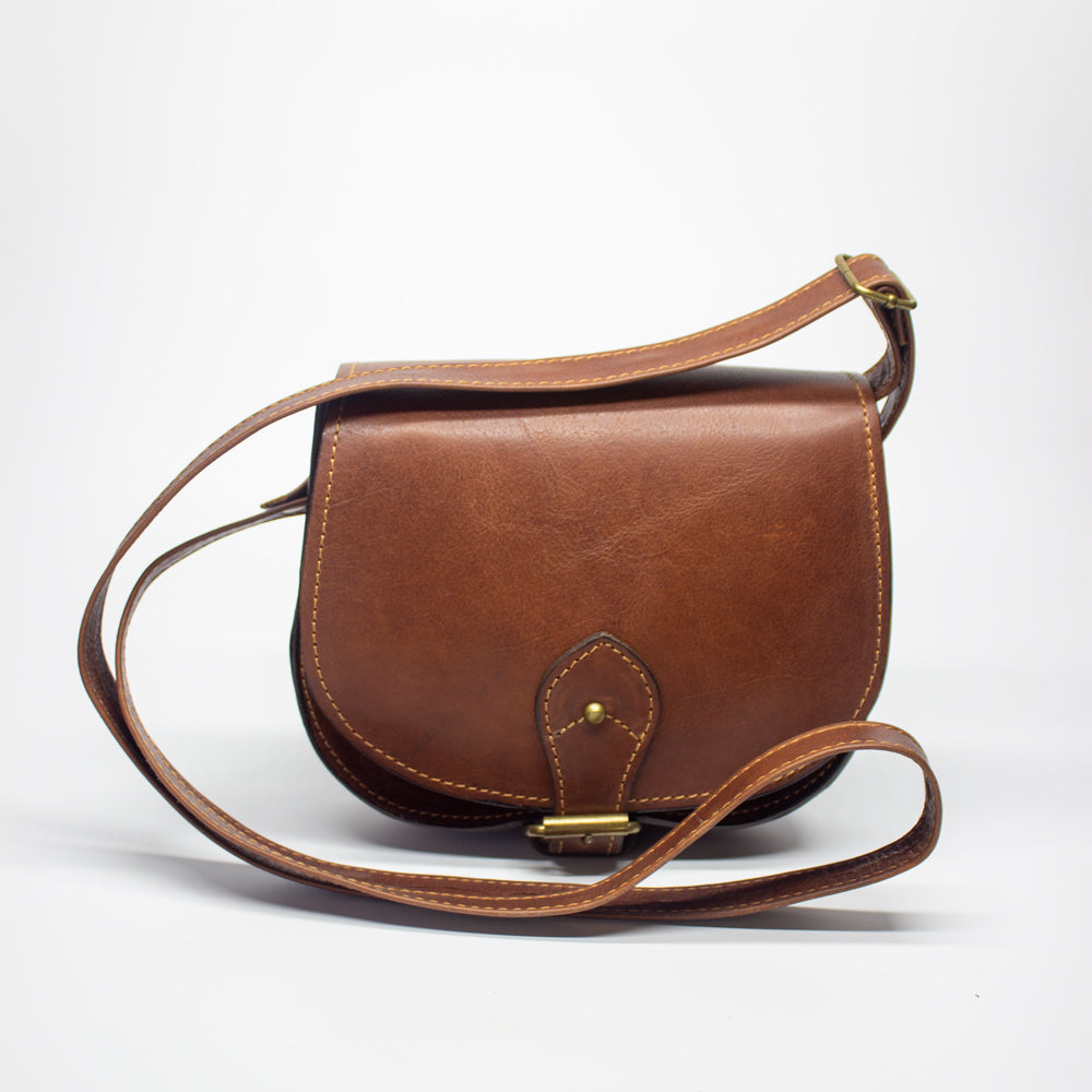Bolso de hombro marrón