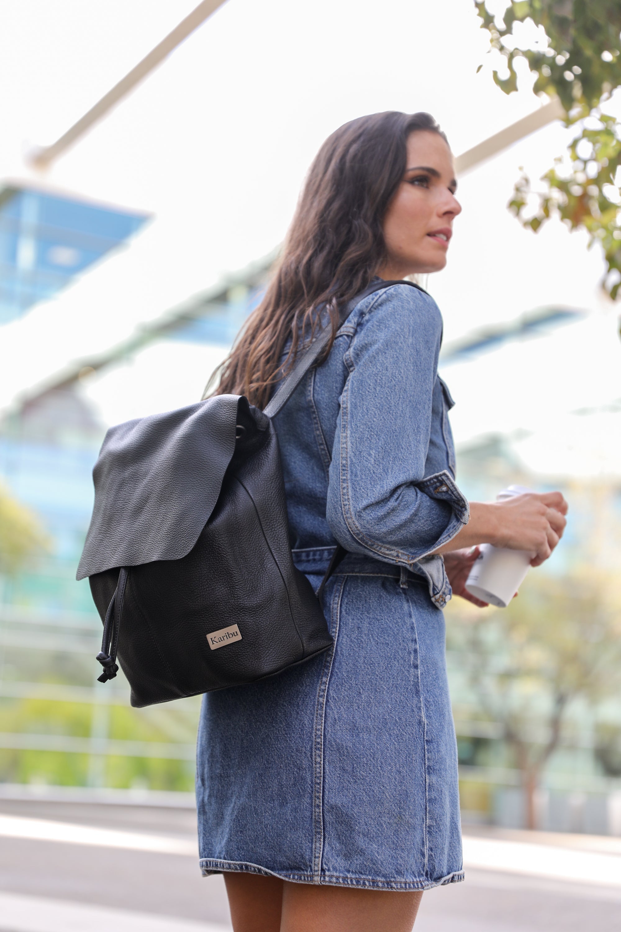 Mochila Bernardita Negra con Cartera