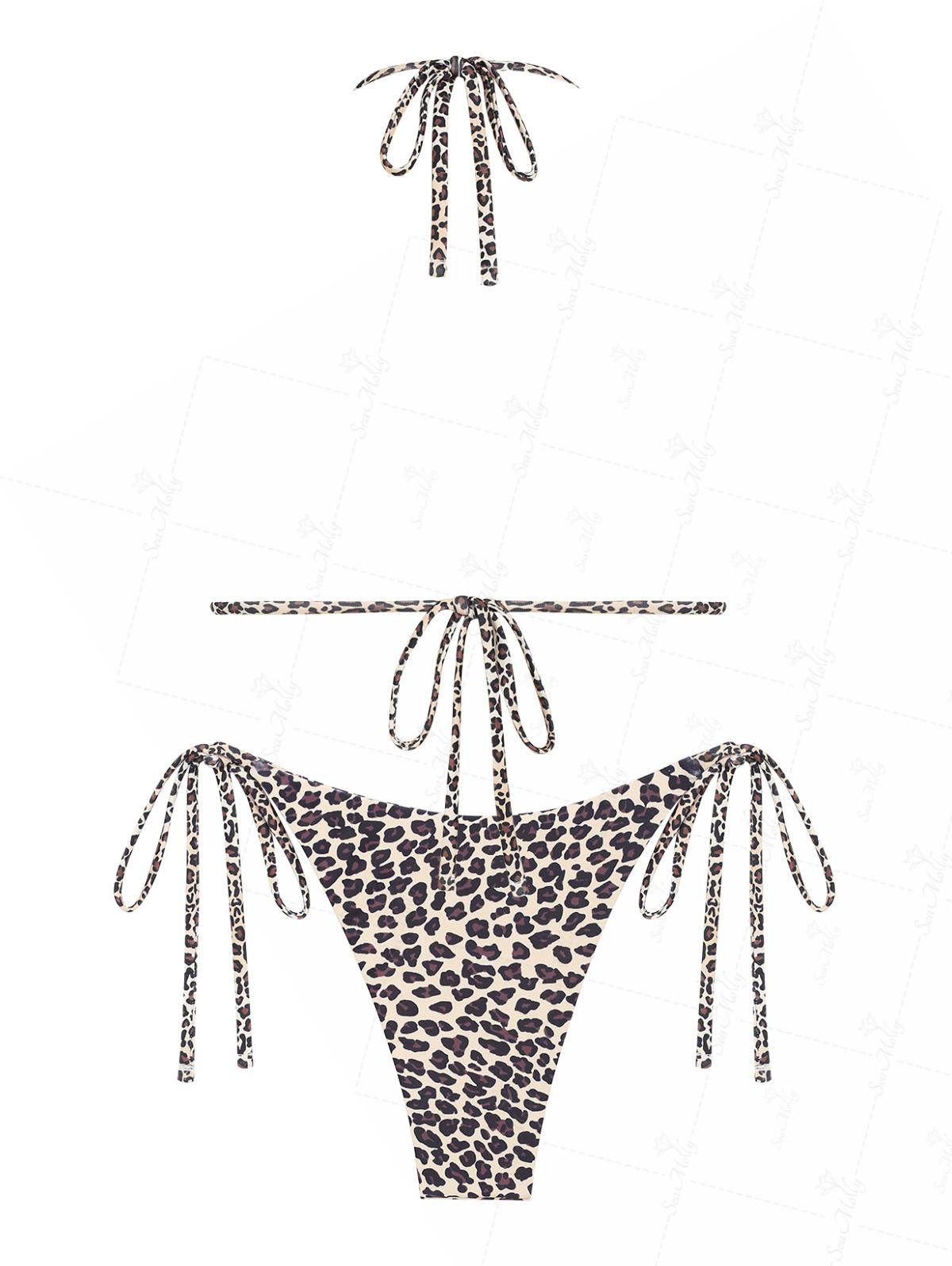 Lola | Conjunto bikini reversible con estampado de leopardo