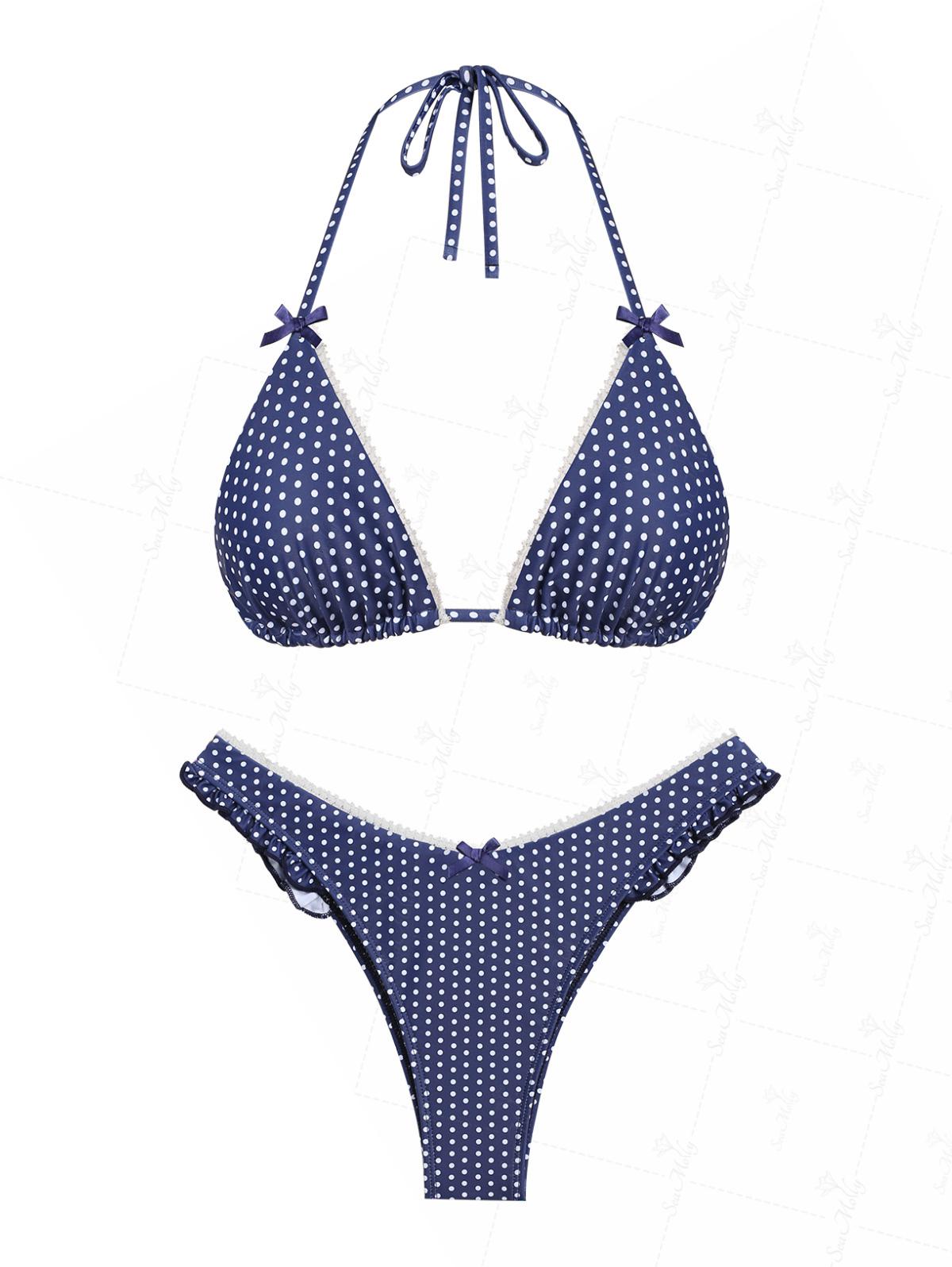 Violeta | Bikini con estampado de lunares con ajuste favorecedor