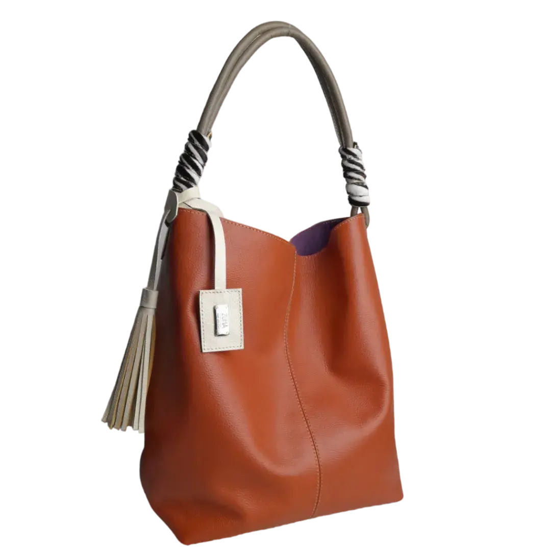 Bolso de Cuero para Dama Leah Ginger
