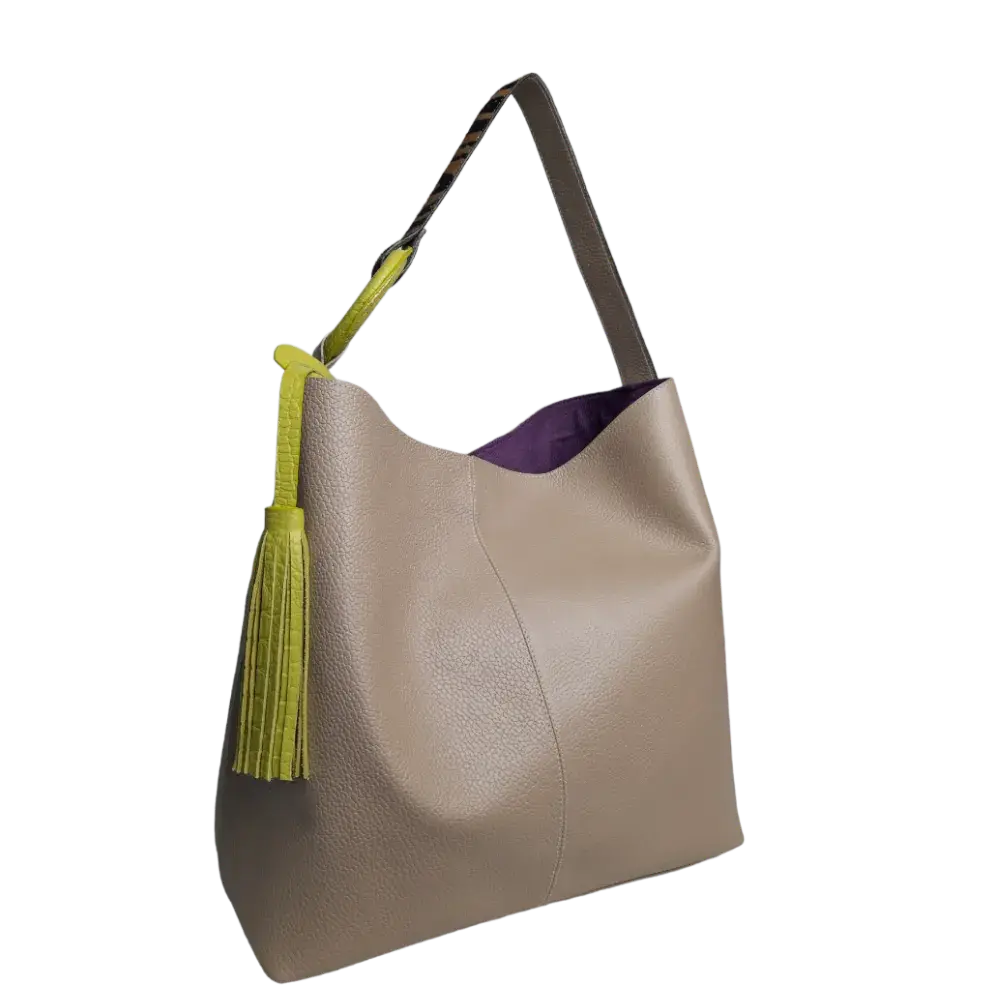 Bolso de Cuero para Mujer Nora Taupe