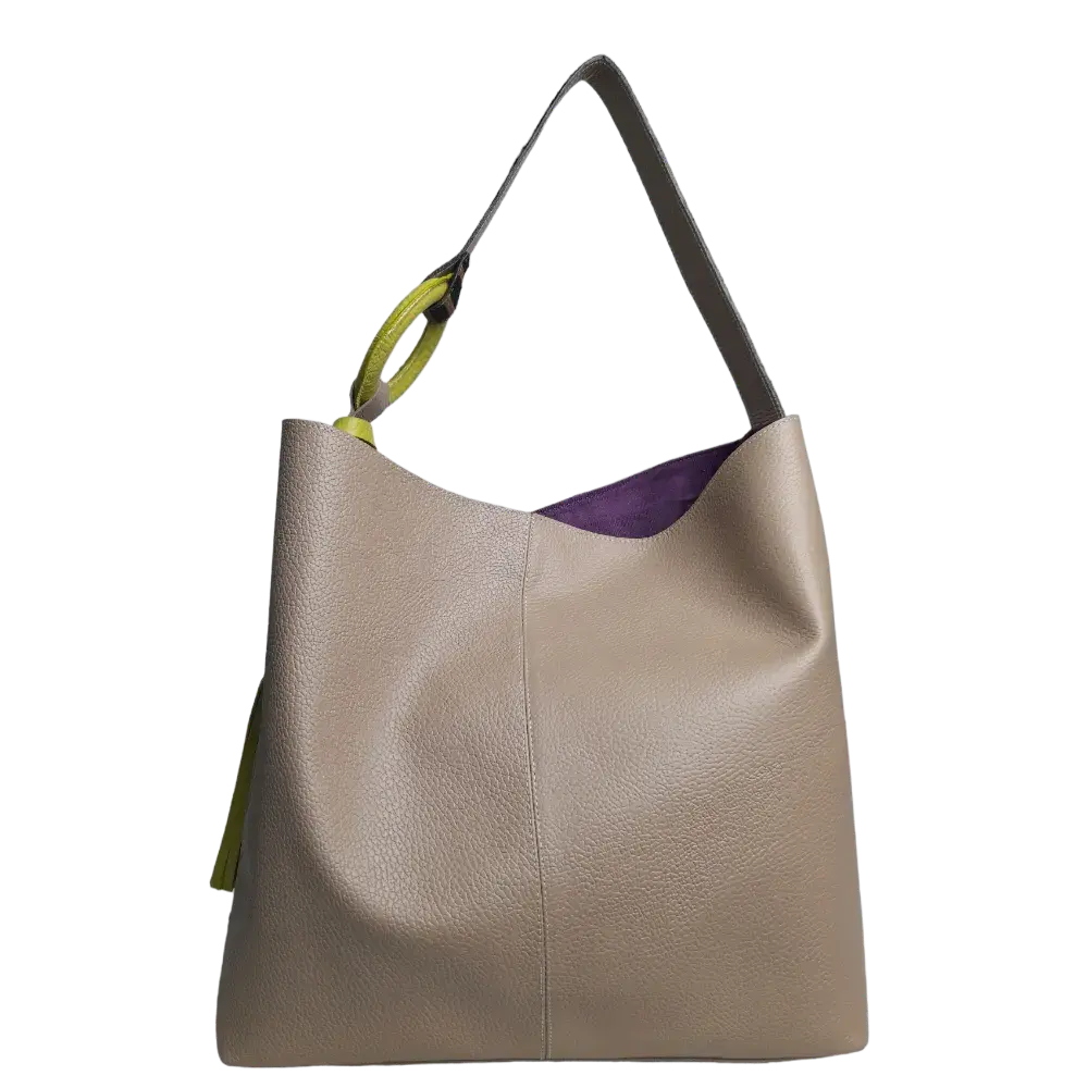 Bolso de Cuero para Mujer Nora Taupe