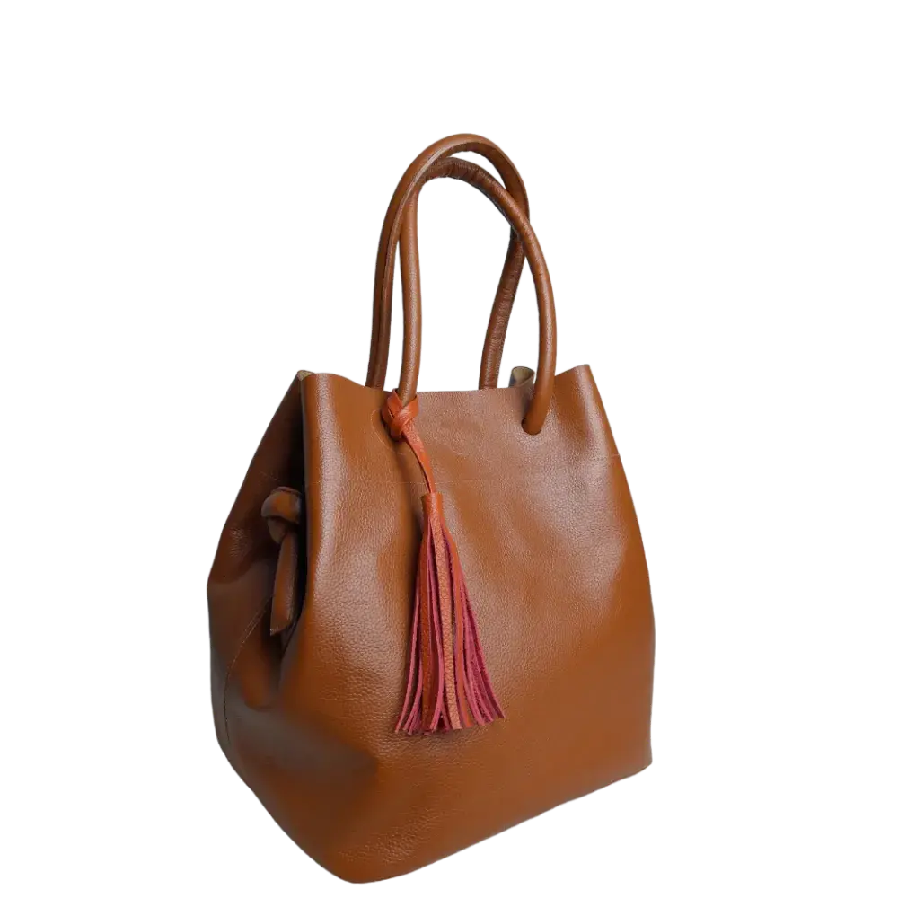 Bolso de Cuero para Mujer Brigitte Miel