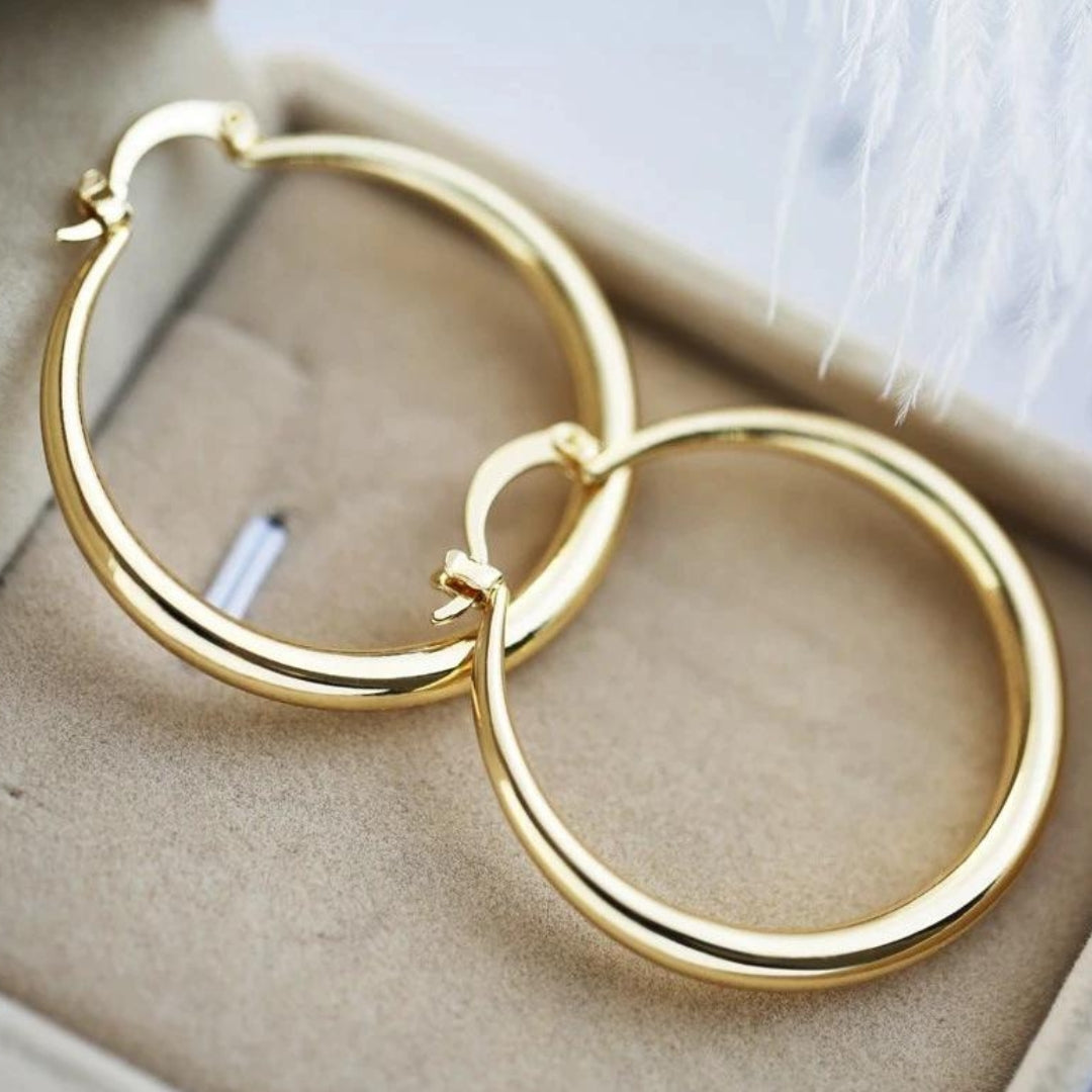 Pendientes Aros Grandes de Oro