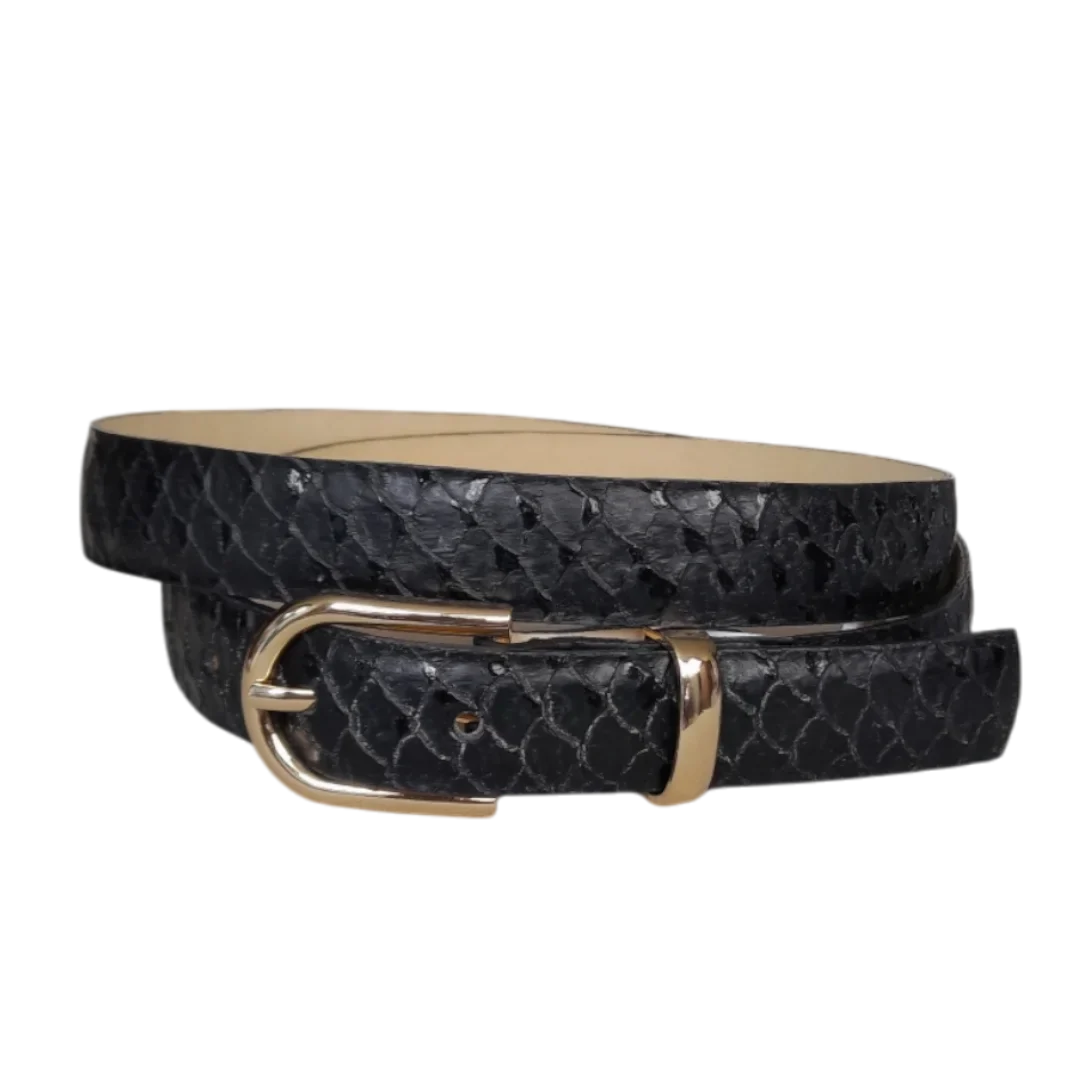 Cinturones de cuero para dama en elegante negro