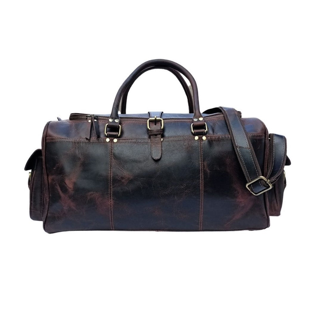 Bolsa de viaje de cuero encerado