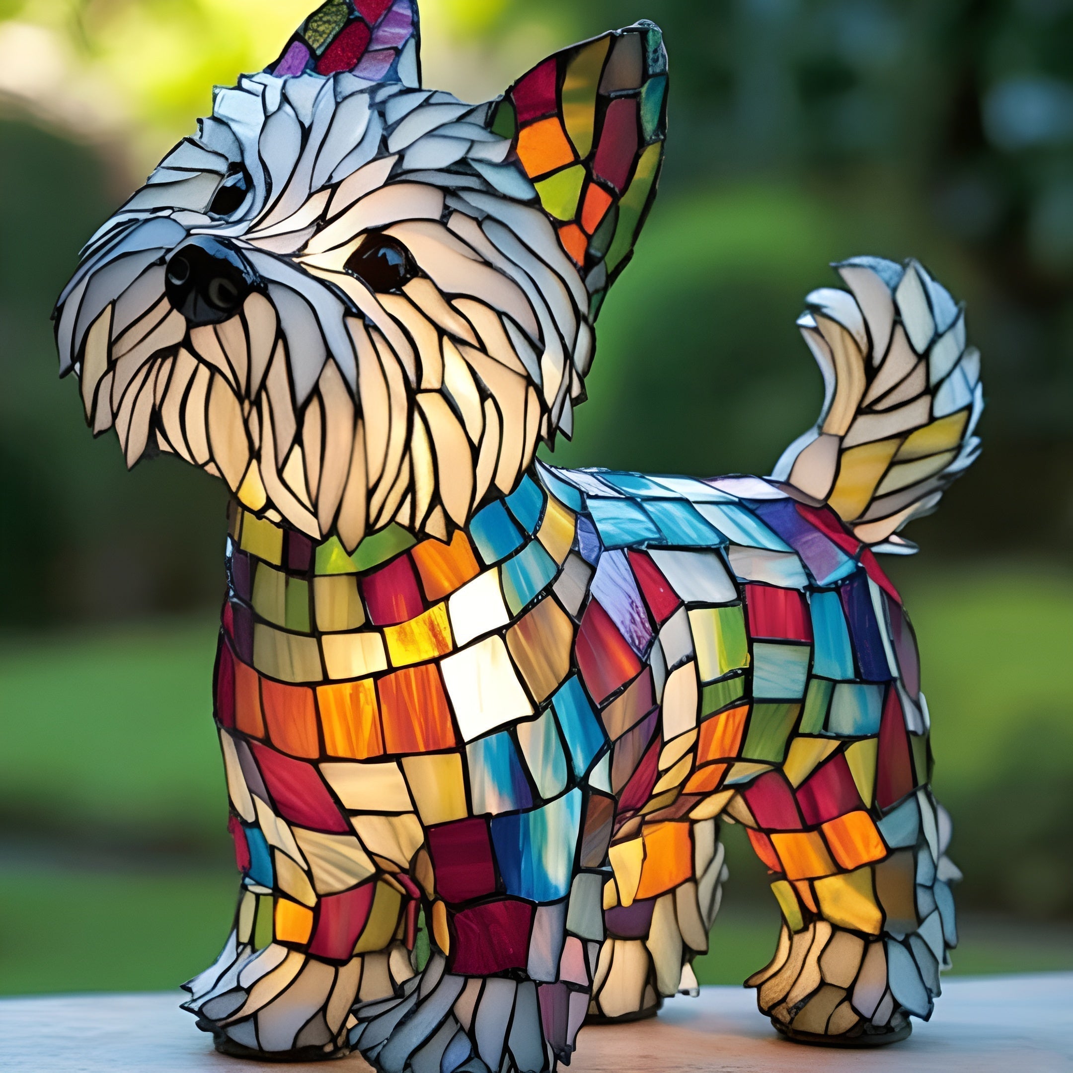 Max | Lámpara para perro Magisk de vidrio coloreado