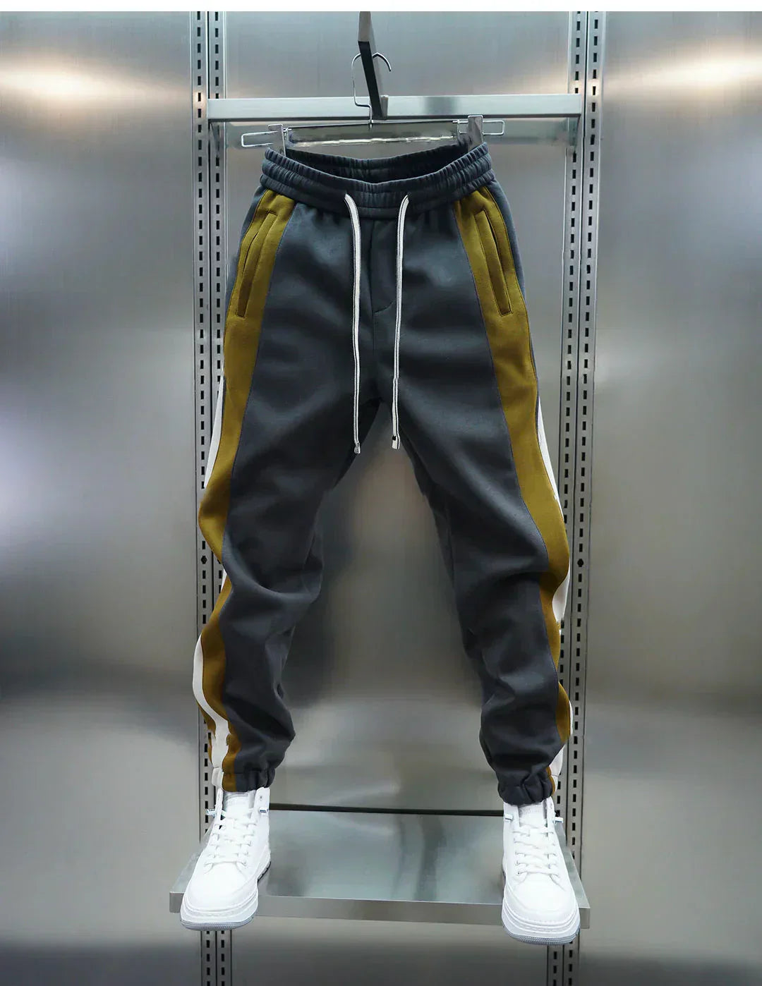 Laurent™ | Pantalones a Tensión con Rayas Contrapuestas