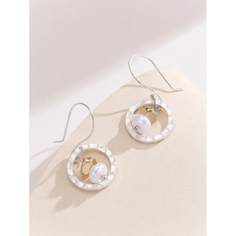 Pendientes Colgantes Circulares Retro