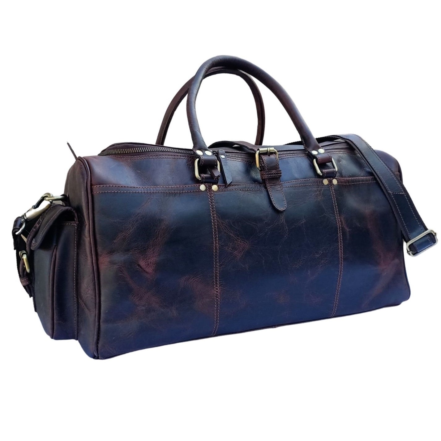 Bolsa de viaje de cuero encerado