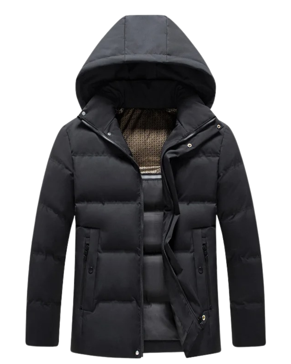 Elegant hooded fleece jacket