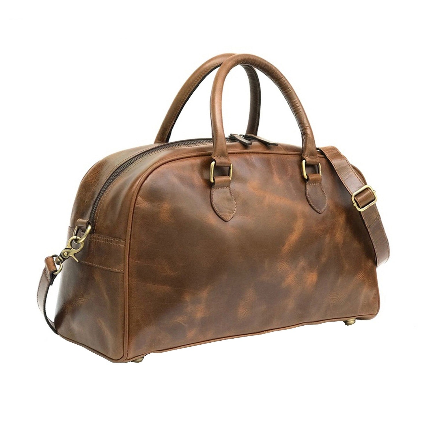 Bolso de viaje mini de cuero para damas brillante