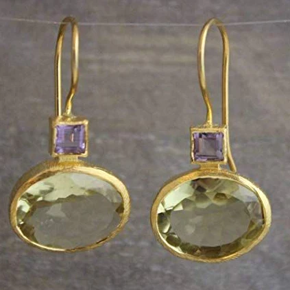 Pendientes Vintage Verde y Oro