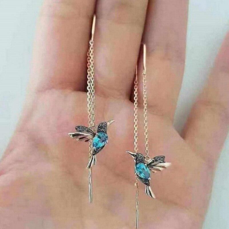 Pendientes de Colibrí con Circonita