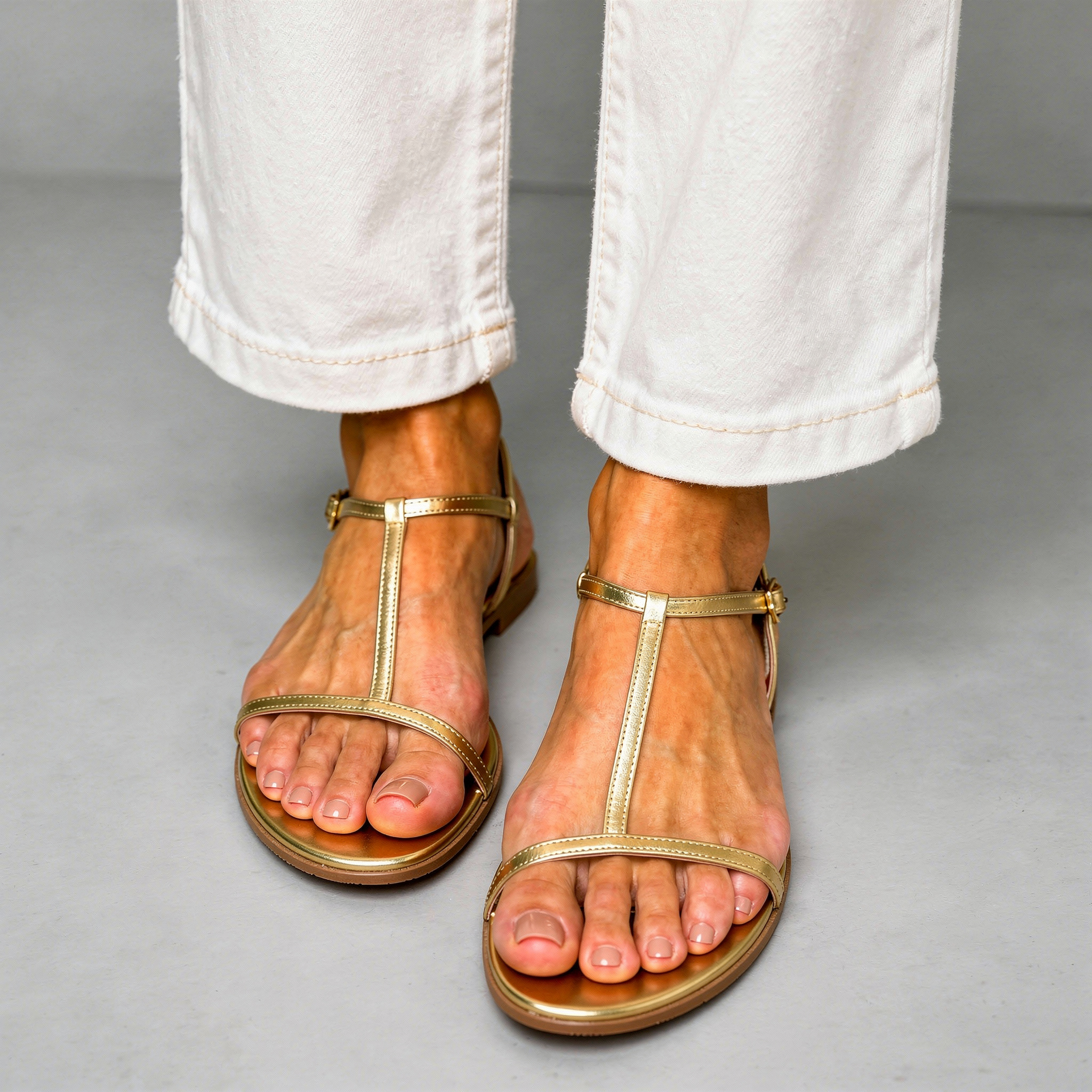 Rosalba | Sandalias Doradas para Primavera