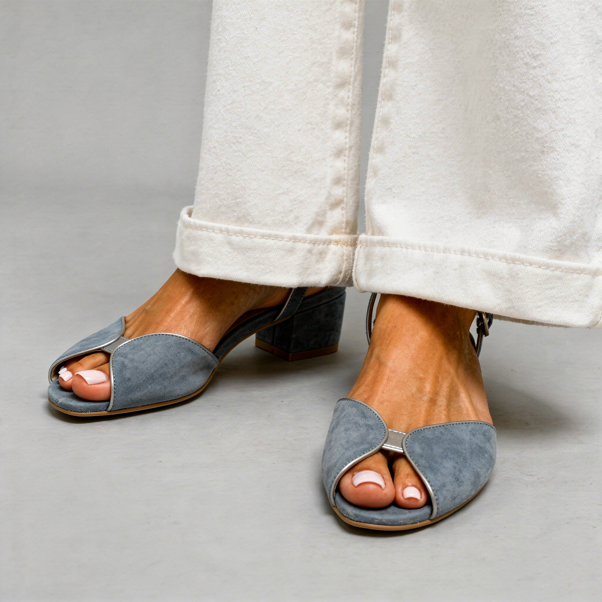 Olivia | Elegantes Sandalias en Verde Salvia